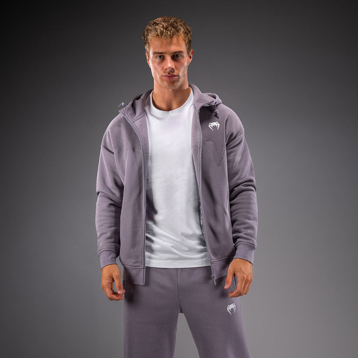Venum Attack Fleece & Weave Track Jacket - Lavender Grey  product-type_Sweatshirts Venum