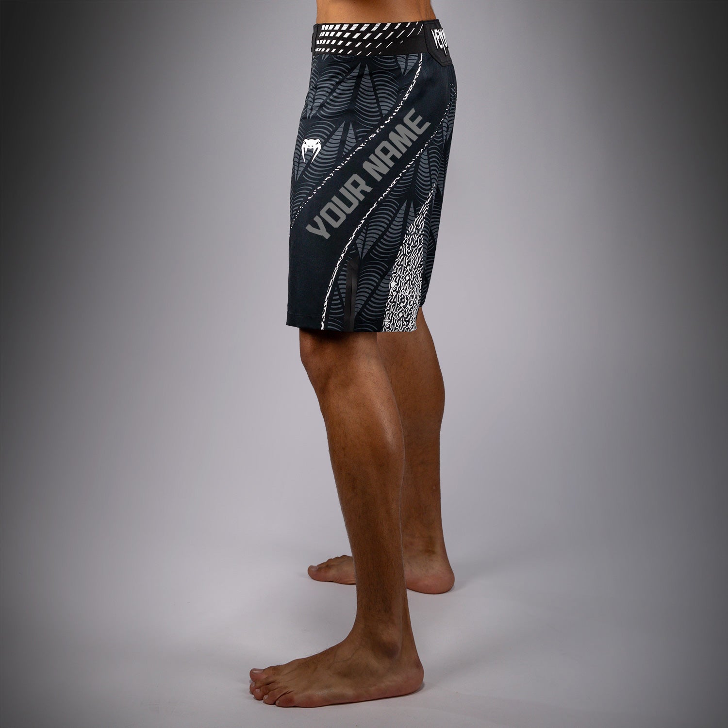 Men's UFC Zenith by Venum Black Authentic Fight Night Long Fit Fight Short Personalized