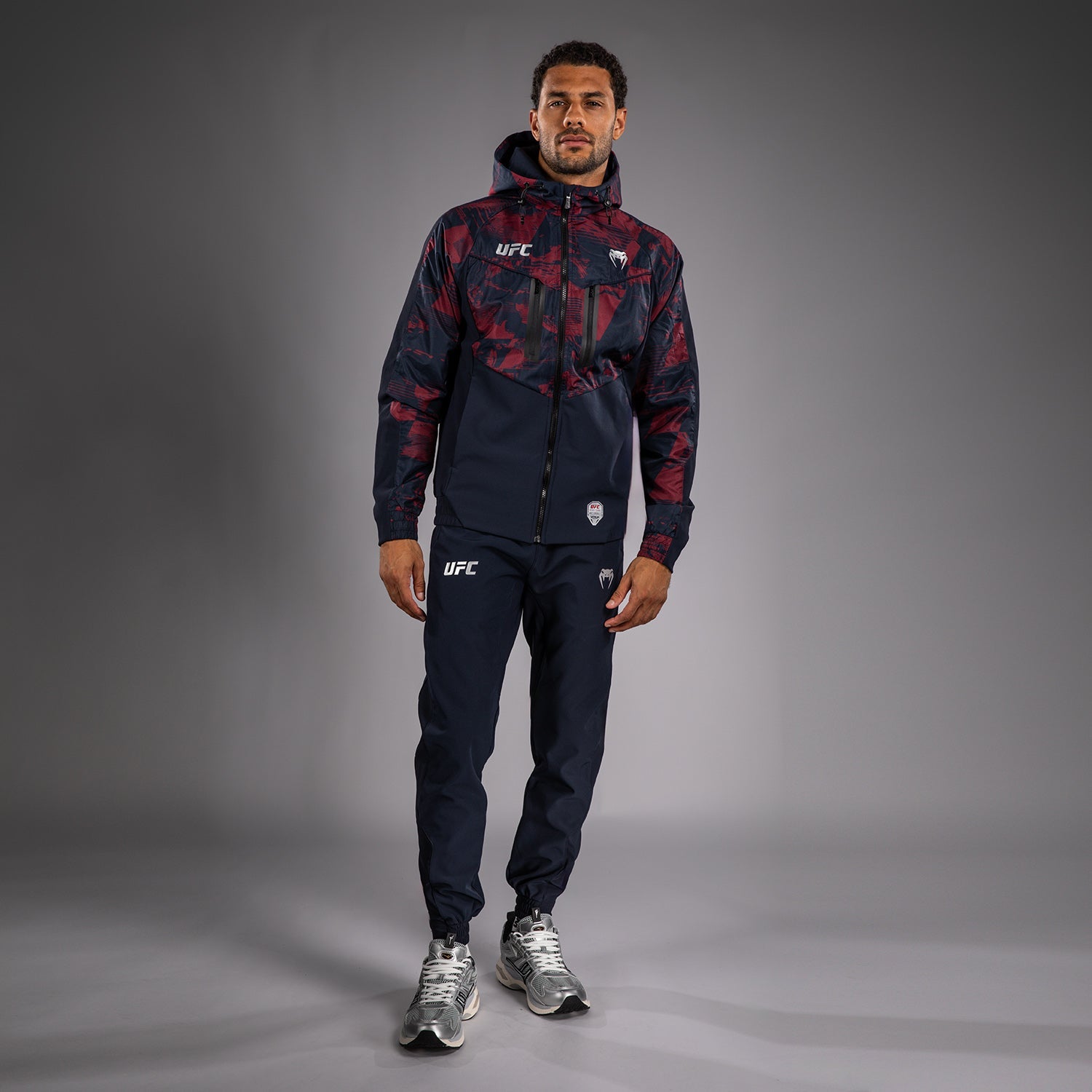 Men's UFC Zenith by Venum Burgundy Authentic Fight Week Zip Hoodie  product-type_Jackets Venum
