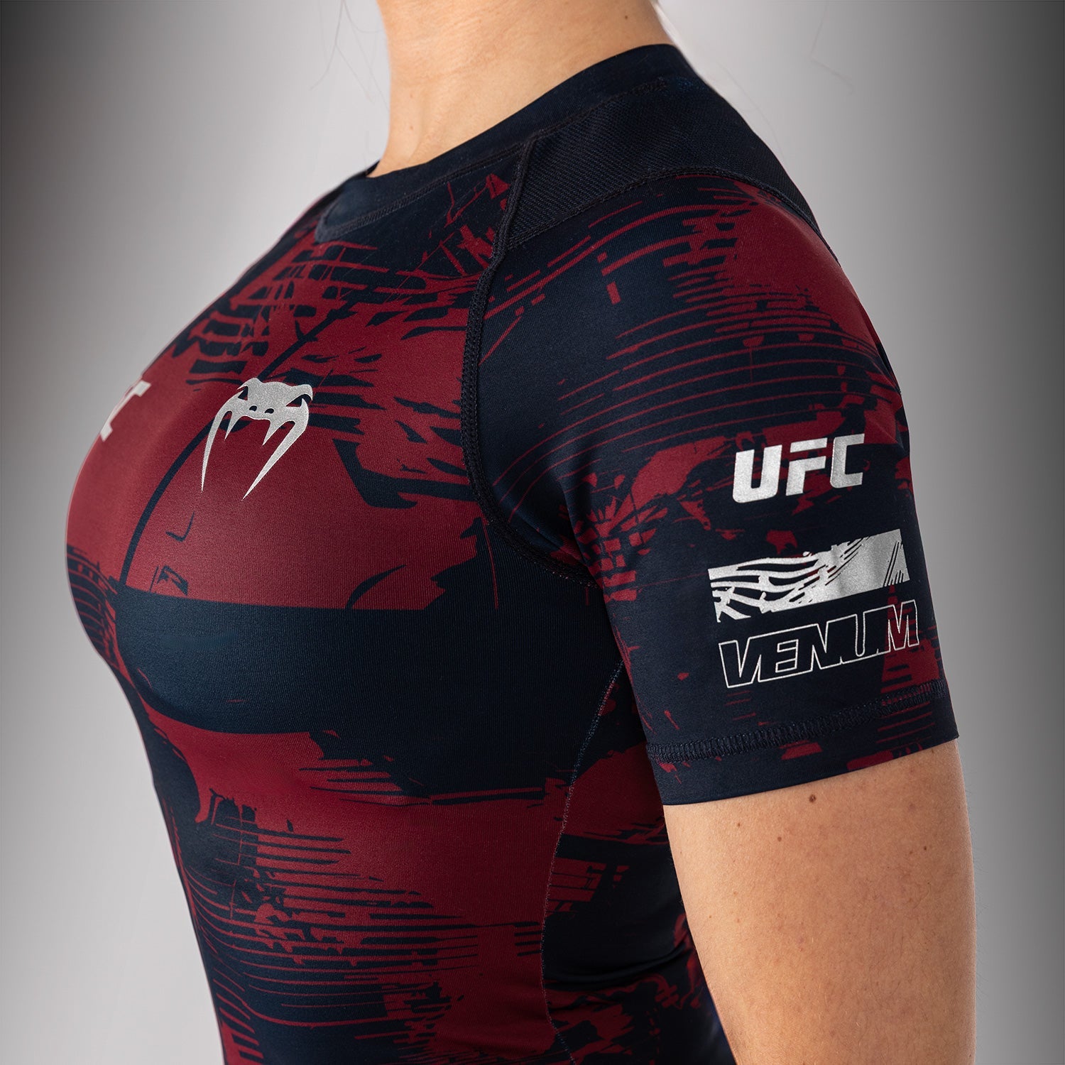 Women’s UFC Zenith by Venum Burgundy Authentic Fight Week Performance Short Sleeve Rashguard  product-type_Compression T-Shirts Venum