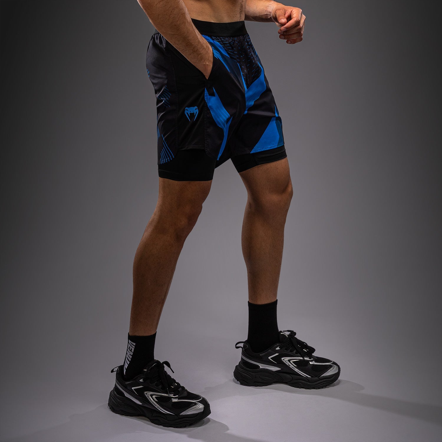 Venum No-Gi 6.0 Training Shorts - Black/Blue  product-type_Training shorts Venum