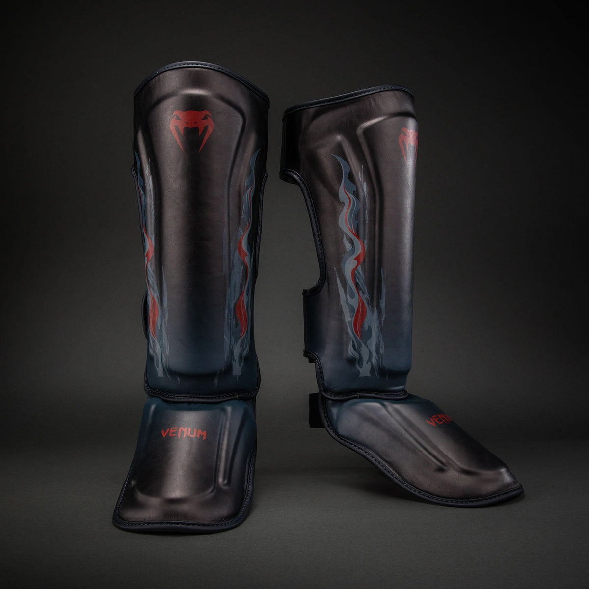 Venum Demon Shin Guards - Black/Grey  product-type_Shin guards Venum
