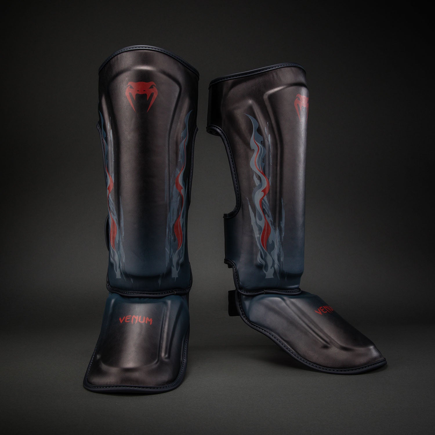 Venum Demon Shin Guards - Black/Grey  product-type_Shin guards Venum