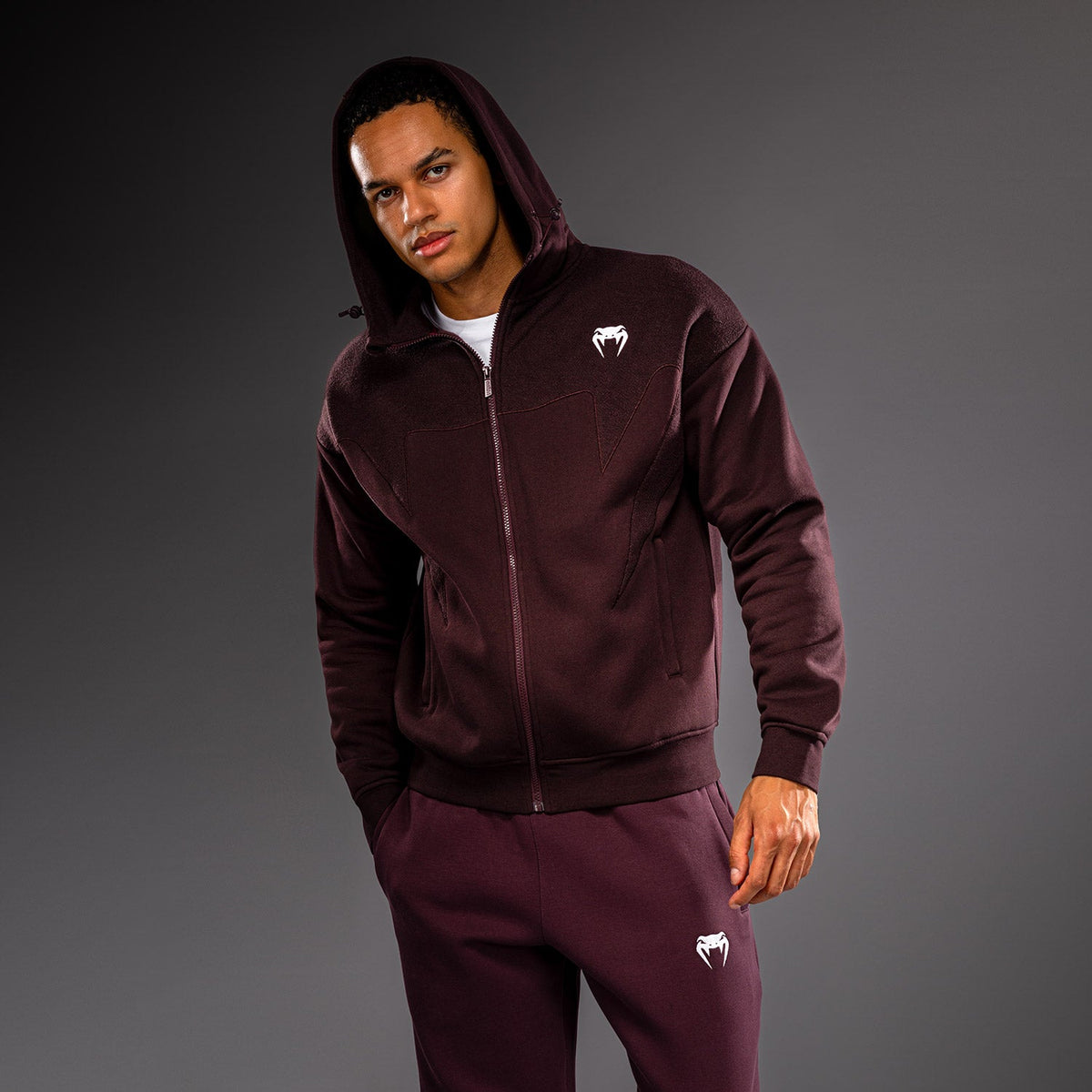 Venum Attack Fleece & Weave Track Jacket - Burgundy  product-type_Sweatshirts Venum