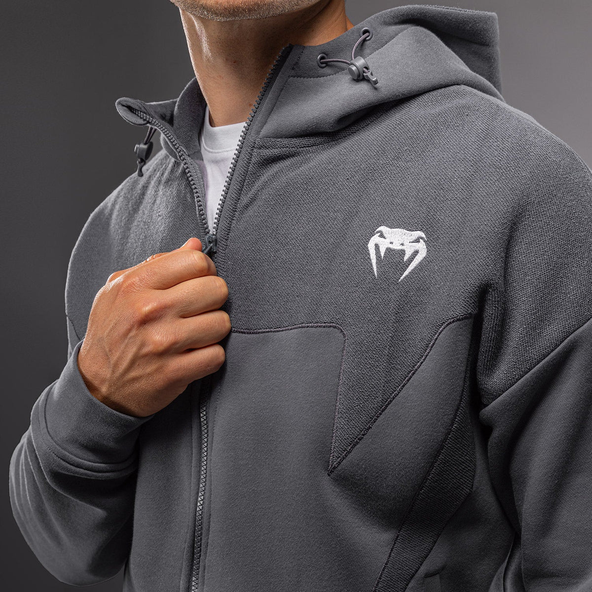 Venum Attack Fleece & Weave Track Jacket - Grey  product-type_Sweatshirts Venum