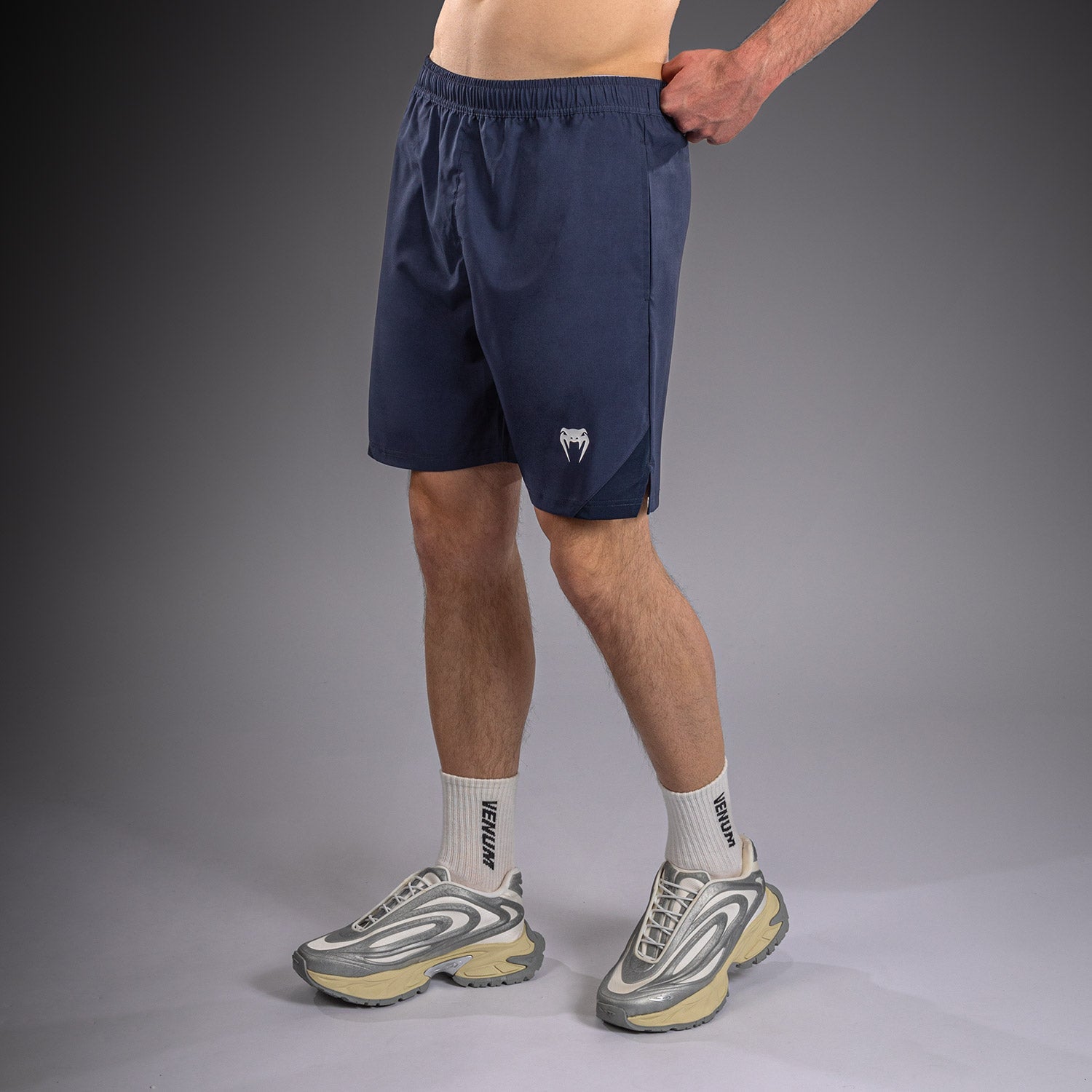 Venum Contender Training Shorts - Navy Blue/White  product-type_Training shorts Venum