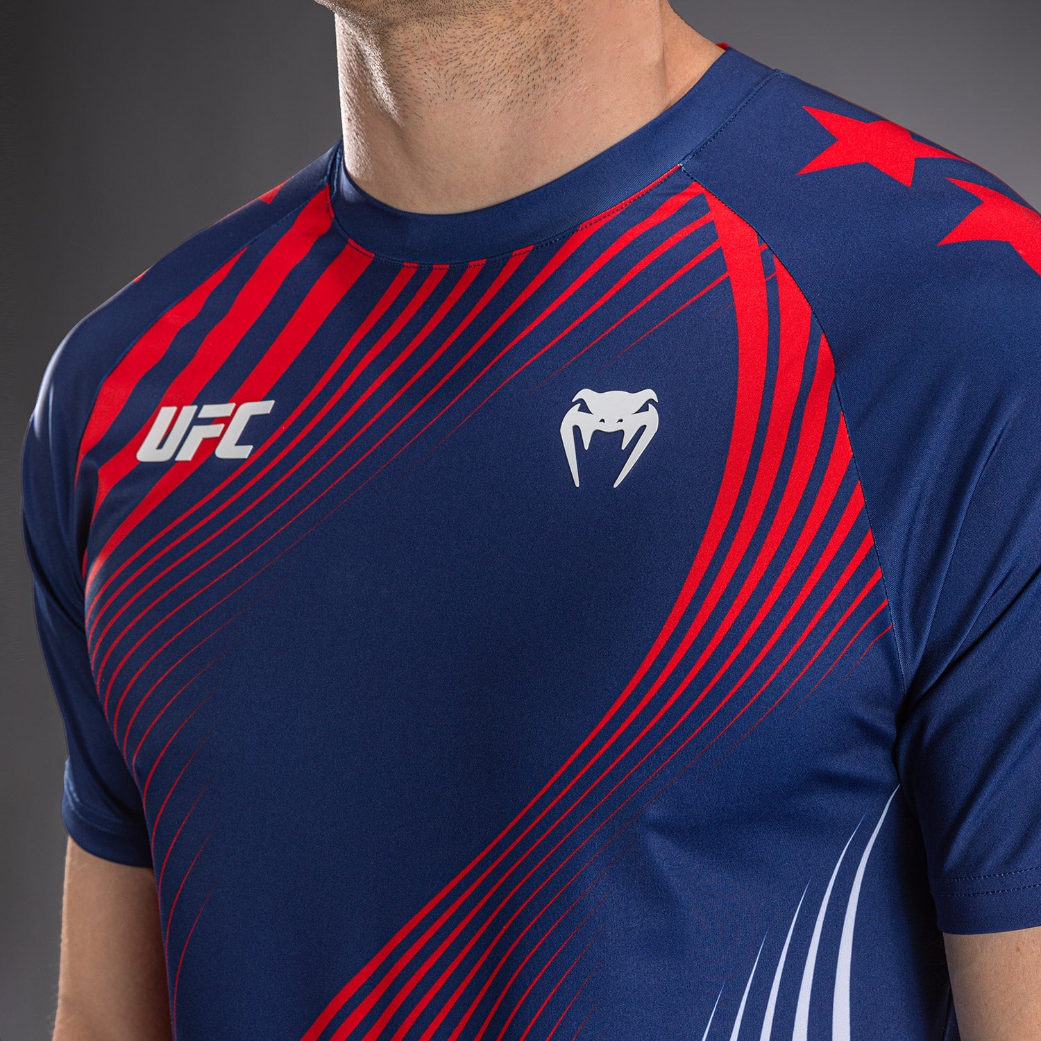 Men's UFC Freedom 250 by Venum Blue Authentic Fight Night Walkout Jersey - Fighter