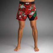 Men's UFC Unrivaled by Venum Red Brandon Moreno Short Fit Fight Short