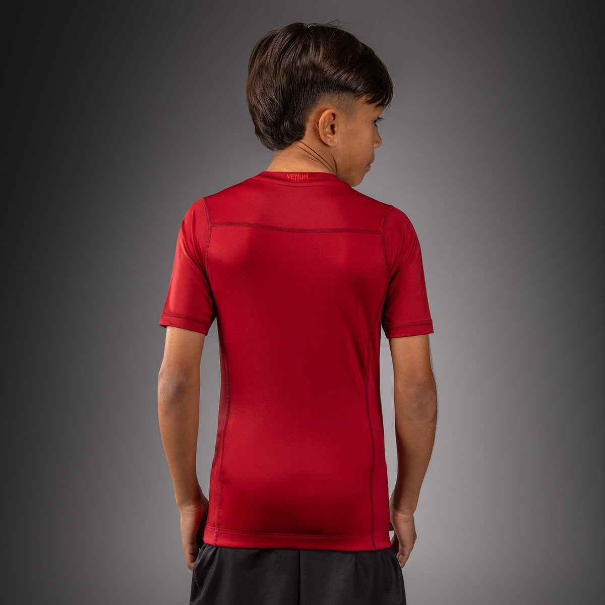 Venum Attack Kids Short Sleeve Rashguard - Black/Red  product-type_Compression T-Shirts Venum
