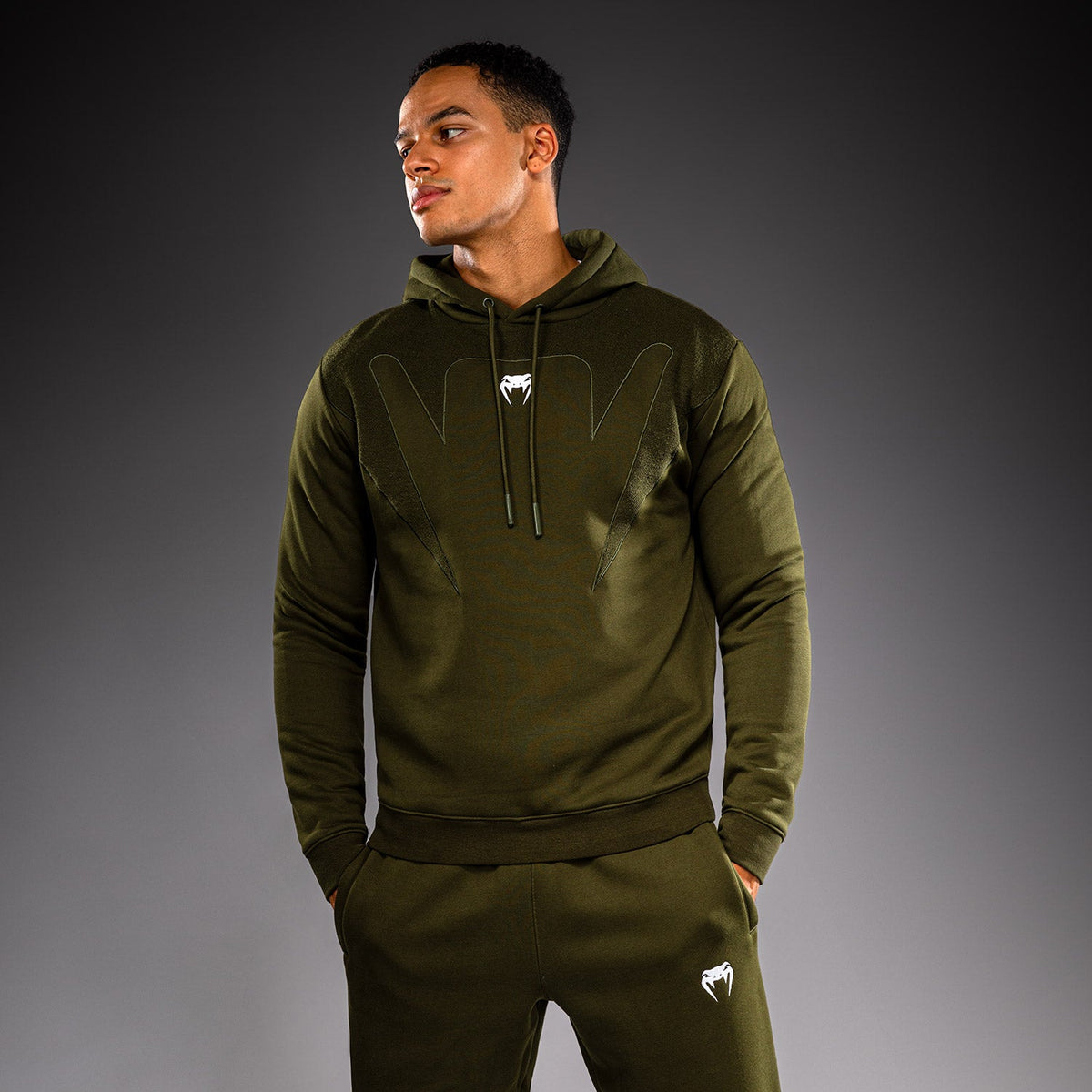Venum Attack Fleece & Weave Hoodie - Khaki  product-type_Sweatshirts Venum