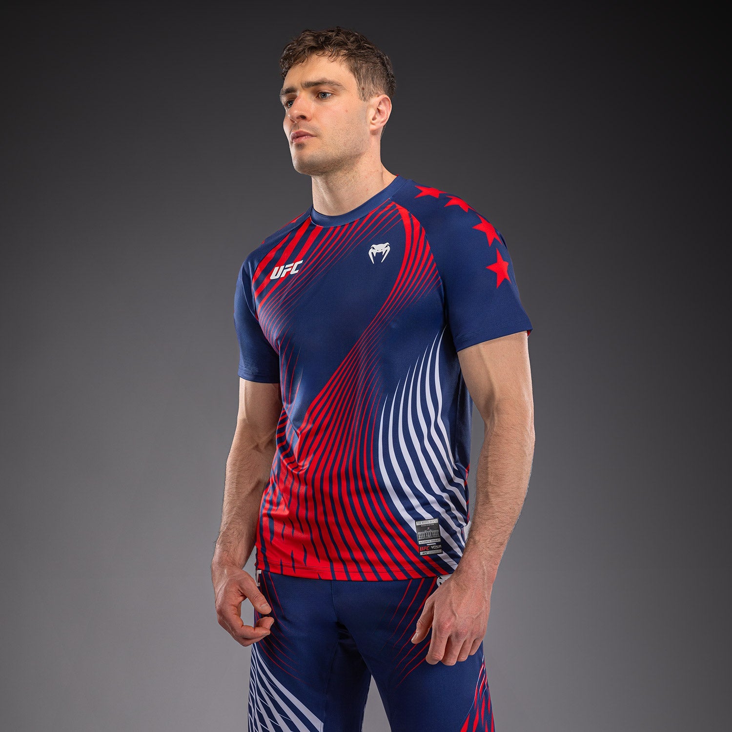 Men's UFC Freedom 250 by Venum Blue Authentic Fight Night Walkout Jersey - Fighter