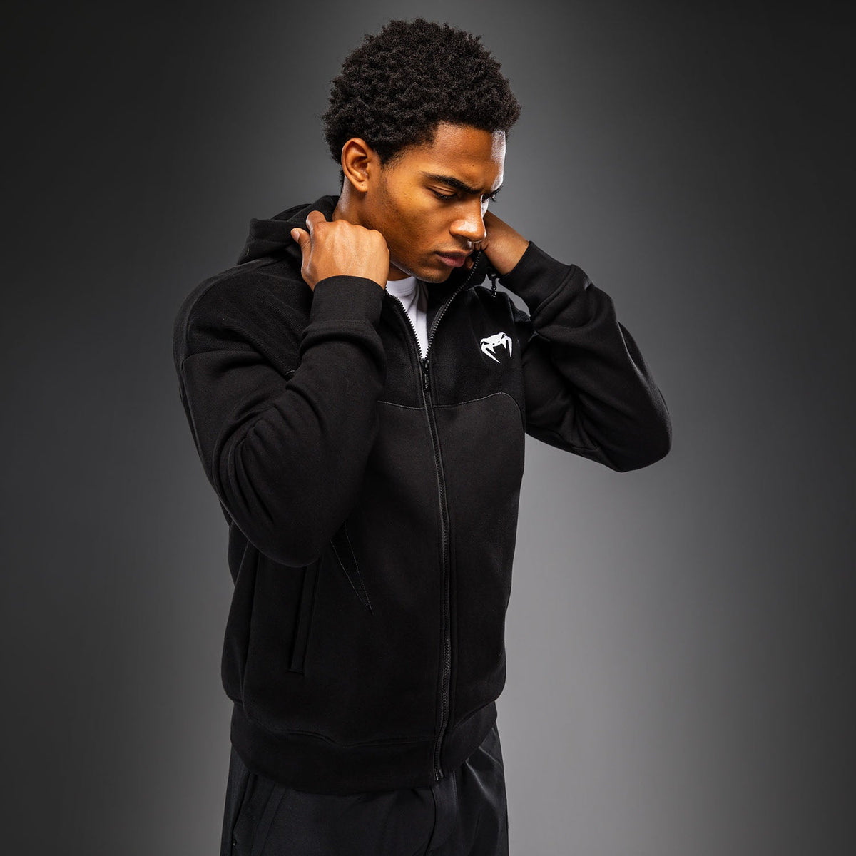 Venum Attack Fleece & Weave Track Jacket - Black  product-type_Sweatshirts Venum