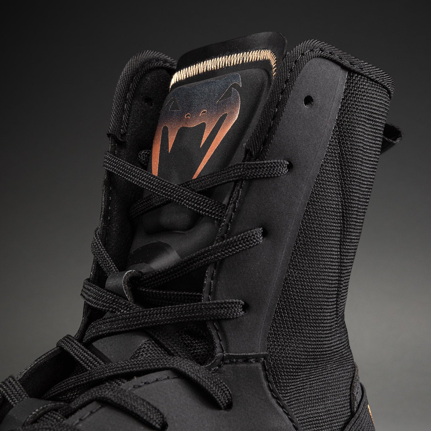 Venum Elite Neo Boxing Shoes - Black/Gold  product-type_Boxing shoes Venum