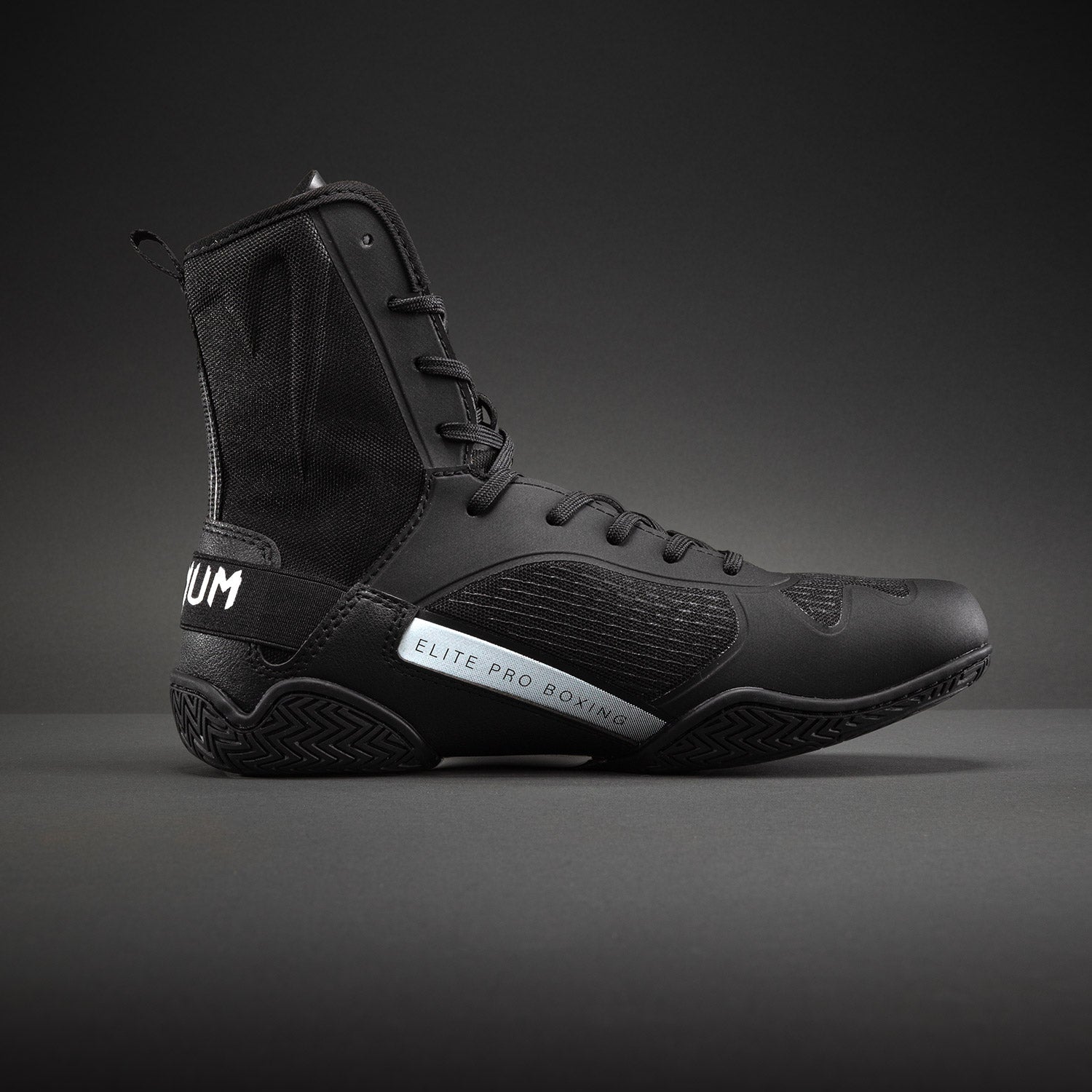 Venum Elite Neo Boxing Shoes - Black/White  product-type_Boxing shoes Venum