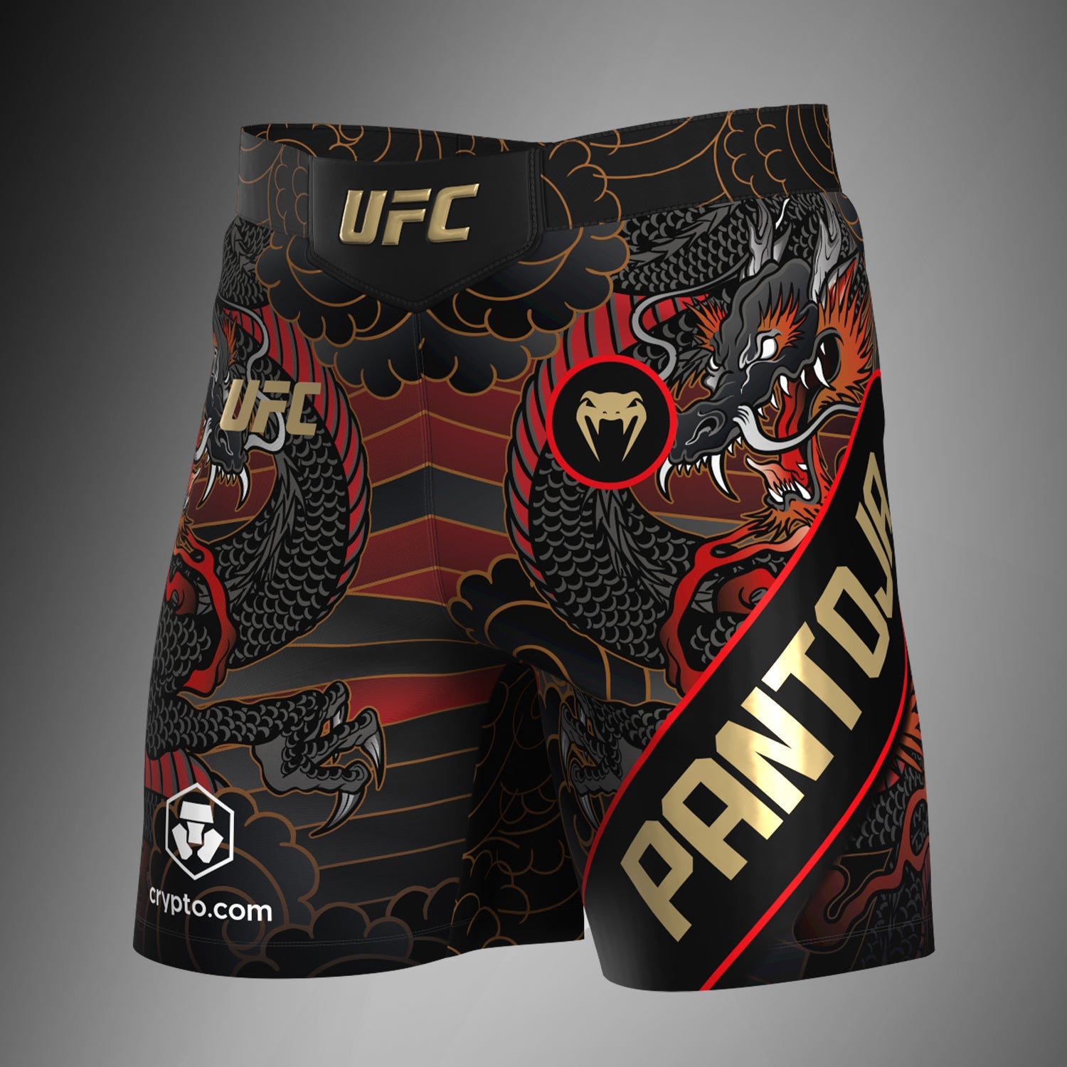 Men's UFC Unrivaled by Venum Red Alexandre Pantoja Short fit Fight short