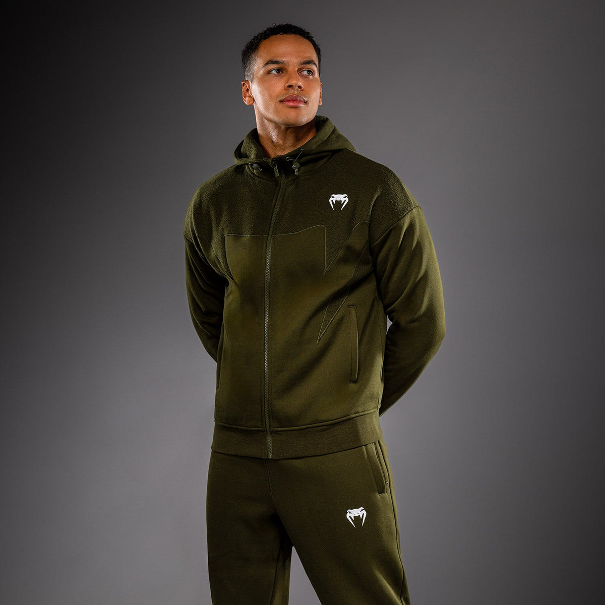 Venum Attack Fleece & Weave Track Jacket - Khaki  product-type_Sweatshirts Venum