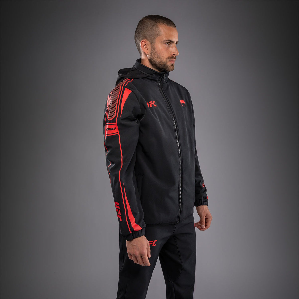 Venum UFC Unity by Venum Authentic Fight Week Men's Zip Hoodie - Black  product-type_Jackets Venum