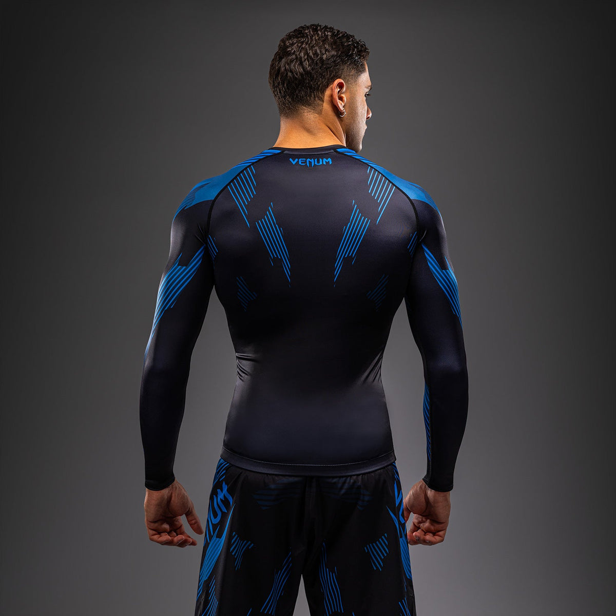 Venum No-Gi 6.0 Long Sleeve Rashguard - Black/Blue  product-type_Compression T-Shirts Venum