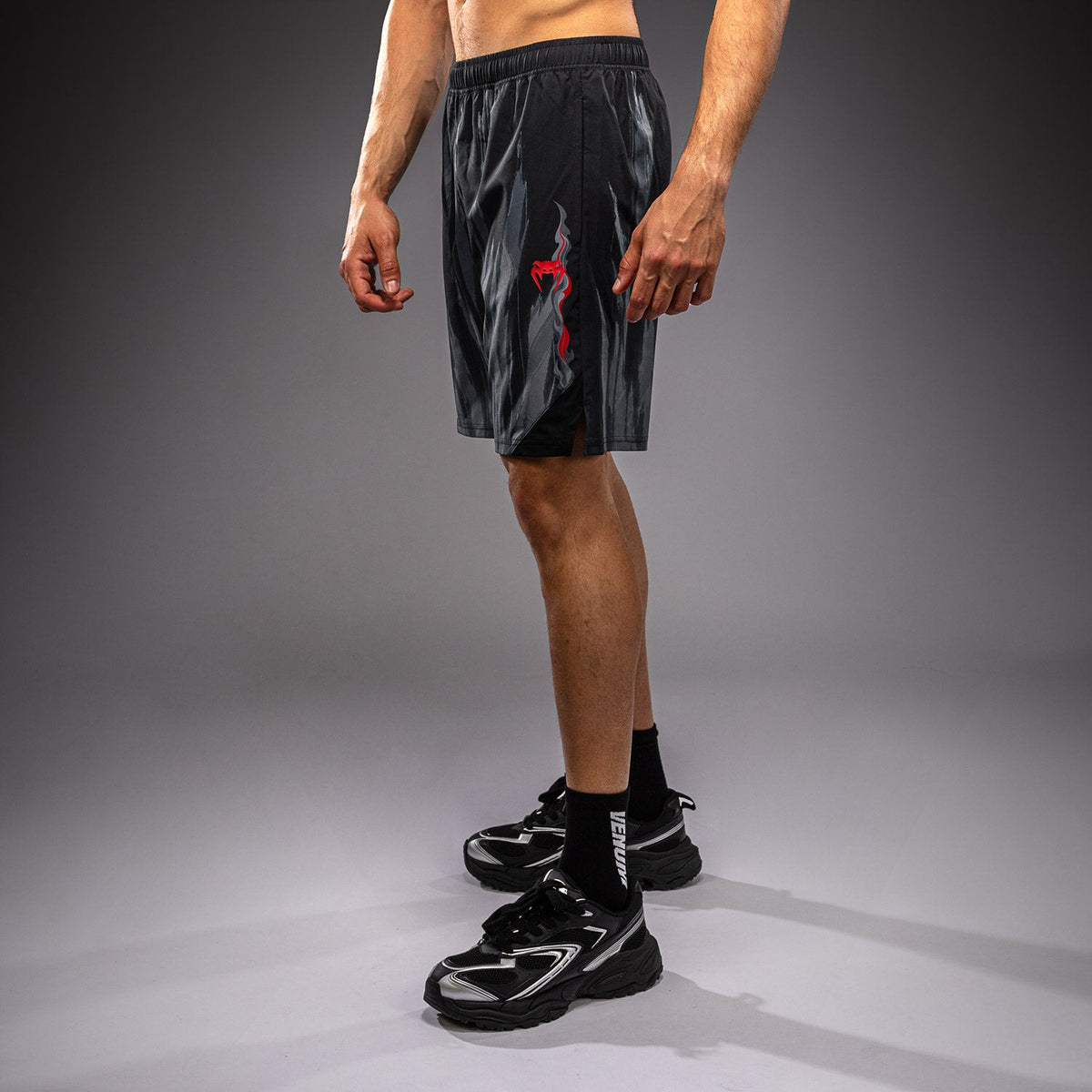 Venum Demon Training Shorts - Black/Grey  product-type_Training shorts Venum