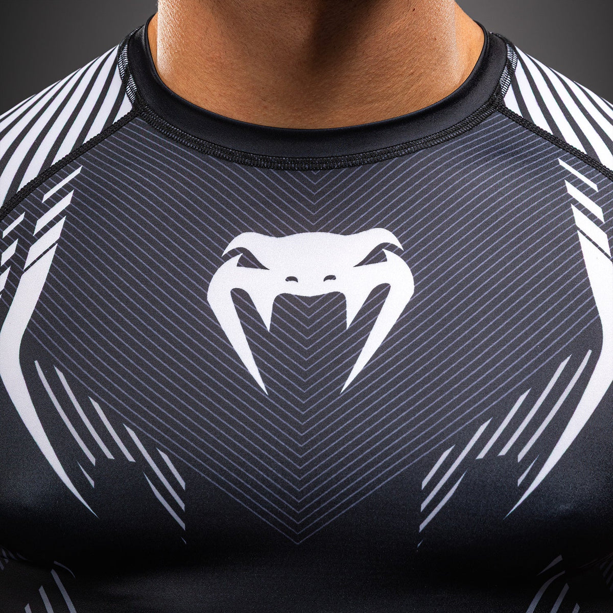 Venum No-Gi 6.0 Long Sleeve Rashguard - Black/White  product-type_Compression T-Shirts Venum