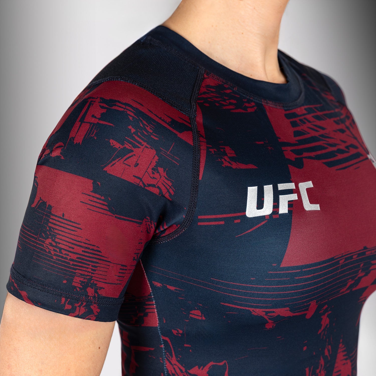 Women’s UFC Zenith by Venum Burgundy Authentic Fight Week Performance Short Sleeve Rashguard  product-type_Compression T-Shirts Venum