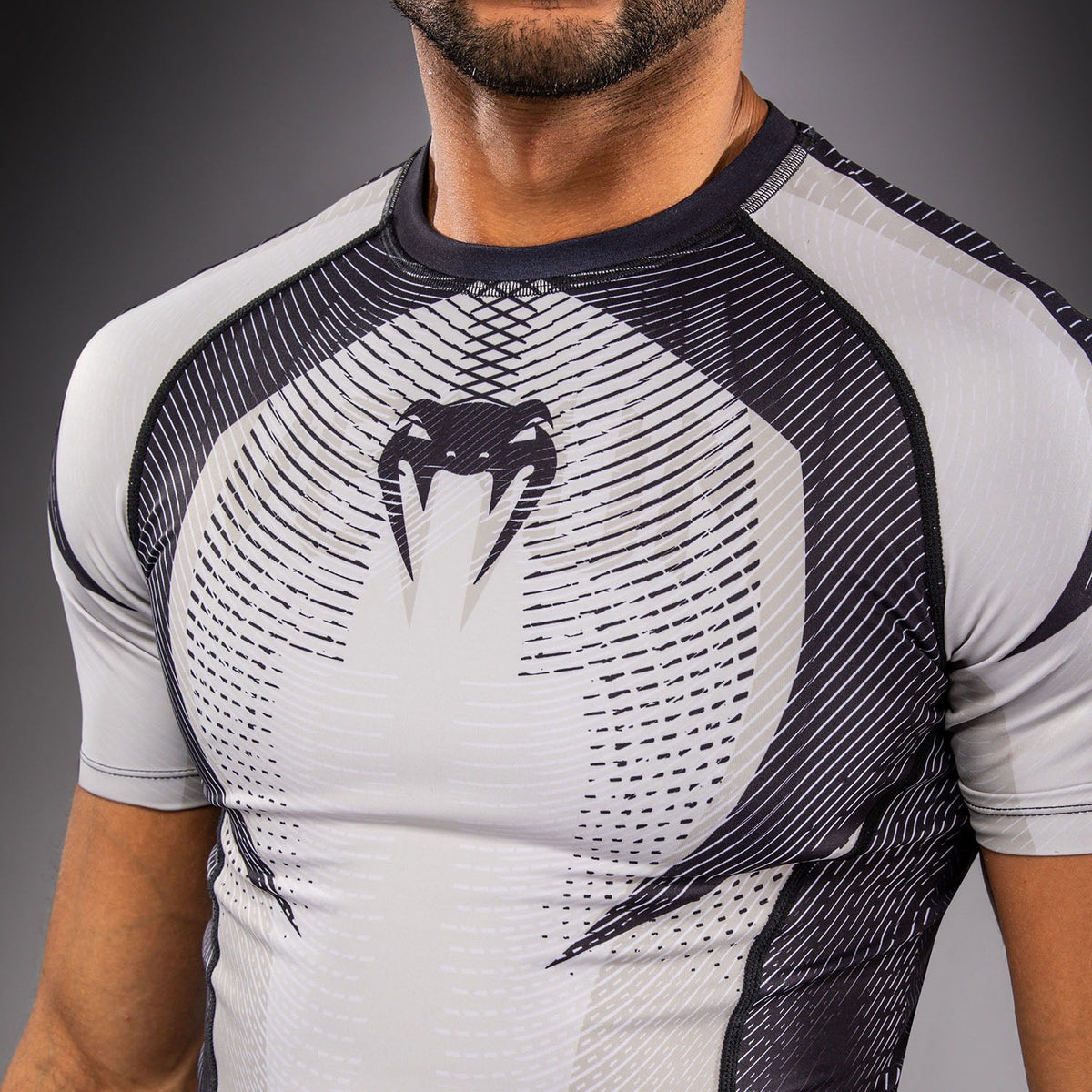 Venum Galactic 3.0 Short Sleeve Rashguard - Off-White/Black  product-type_Compression T-Shirts Venum
