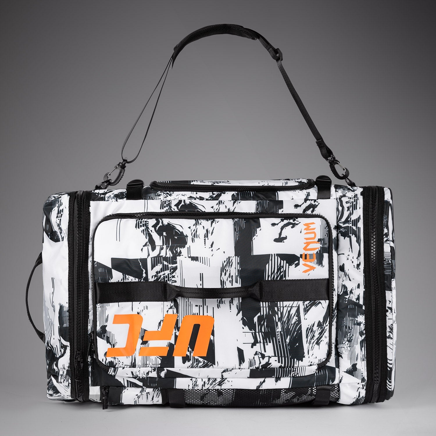 UFC Zenith by Venum Fight Week Sports Bags Black/White/Orange Personalized