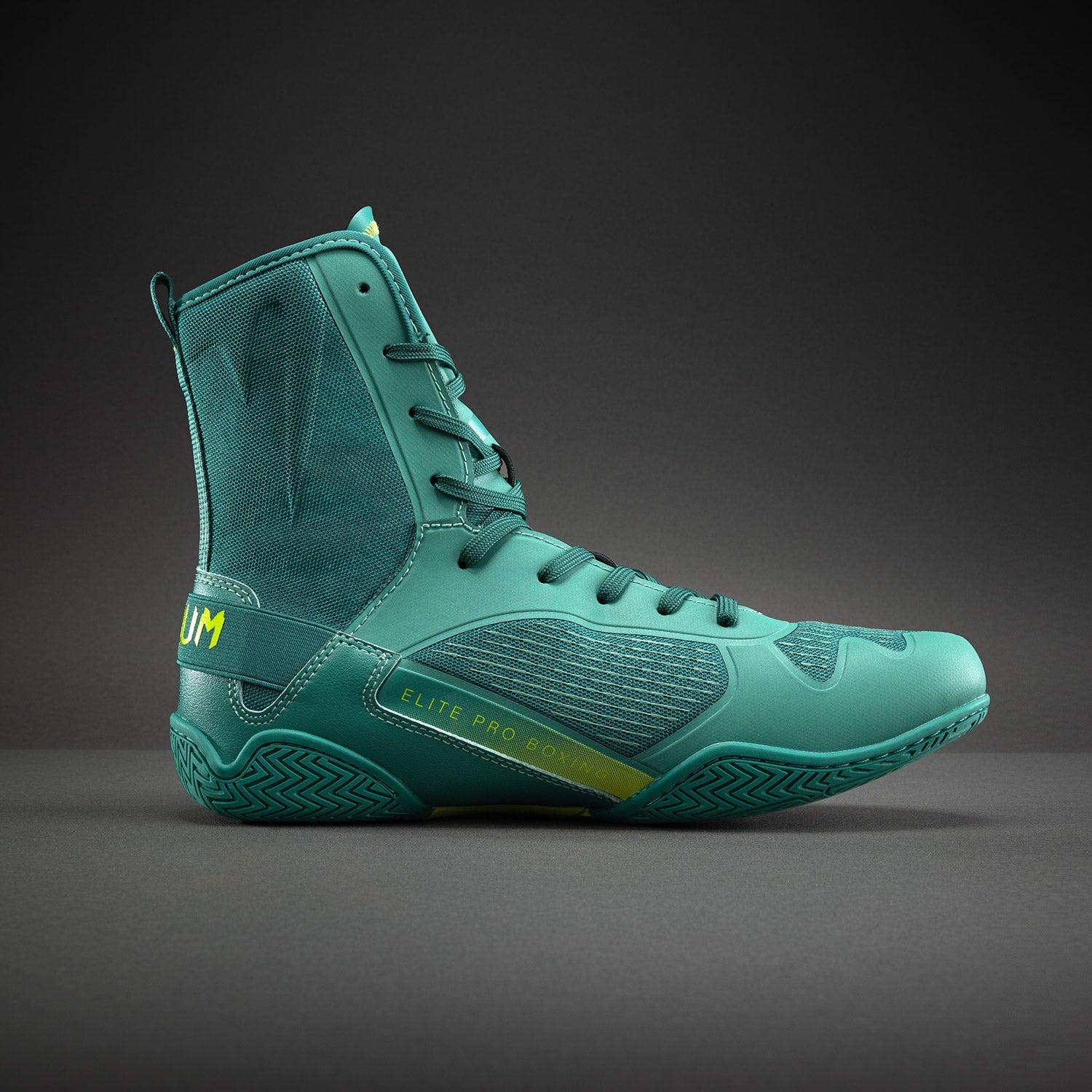 Venum Elite Neo Boxing Shoes - Green/ Neon Yellow  product-type_Boxing shoes Venum