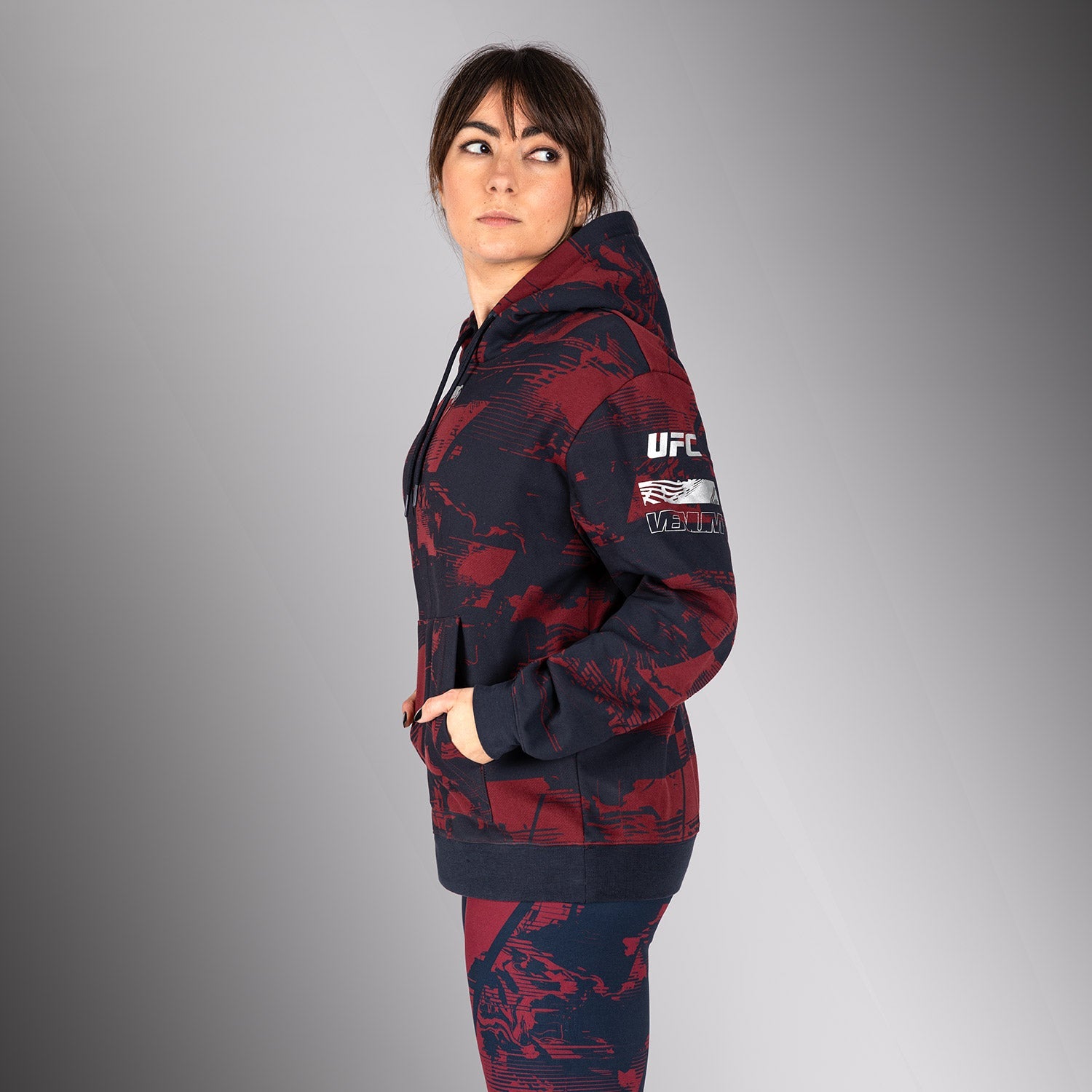 Women's UFC Zenith by Venum Burgundy Authentic Fight Week Pullover Hoodie  product-type_Sweatshirts Venum