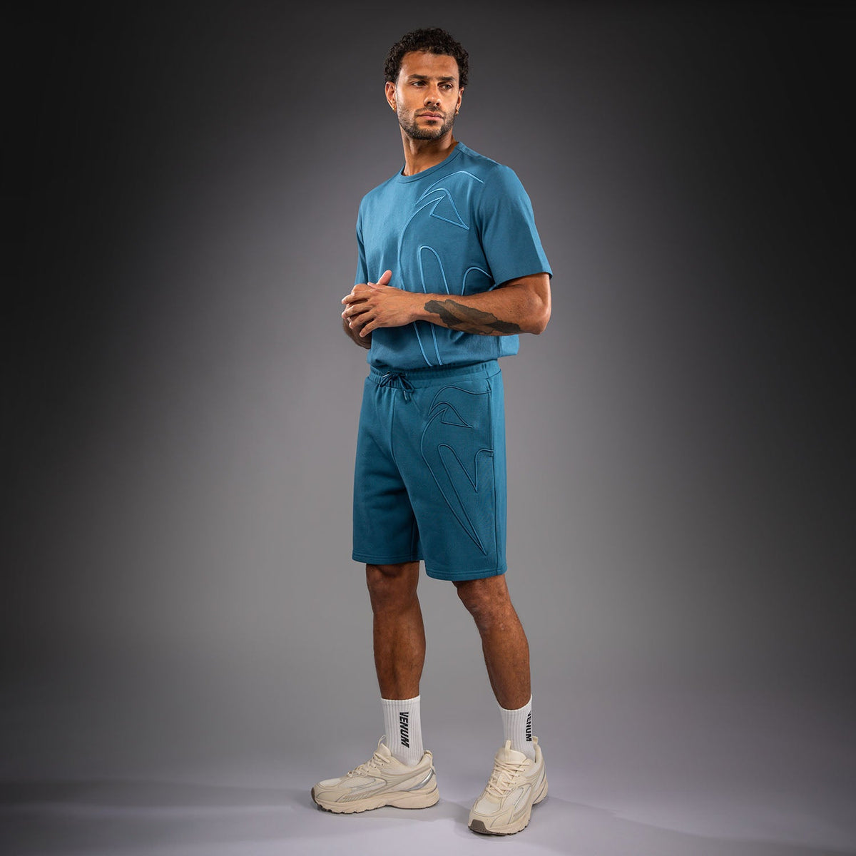 Venum Giant 3D Cotton Shorts - Ocean Blue  product-type_Cotton Shorts Venum
