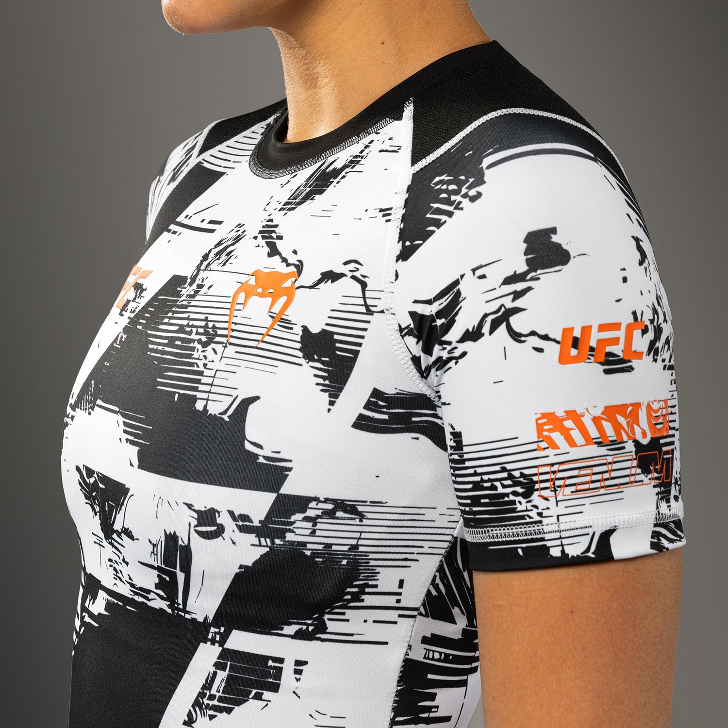 Women’s UFC Zenith by Venum White Authentic Fight Week Performance Short Sleeve Rashguard  product-type_Compression T-Shirts Venum