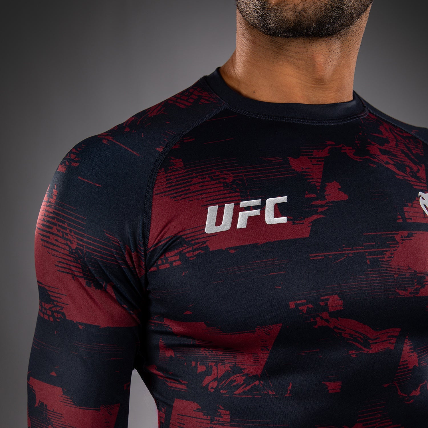 Men's UFC Zenith by Venum Burgundy Authentic Fight Week Performance Long Sleeve Rashguard  product-type_Compression T-Shirts Venum
