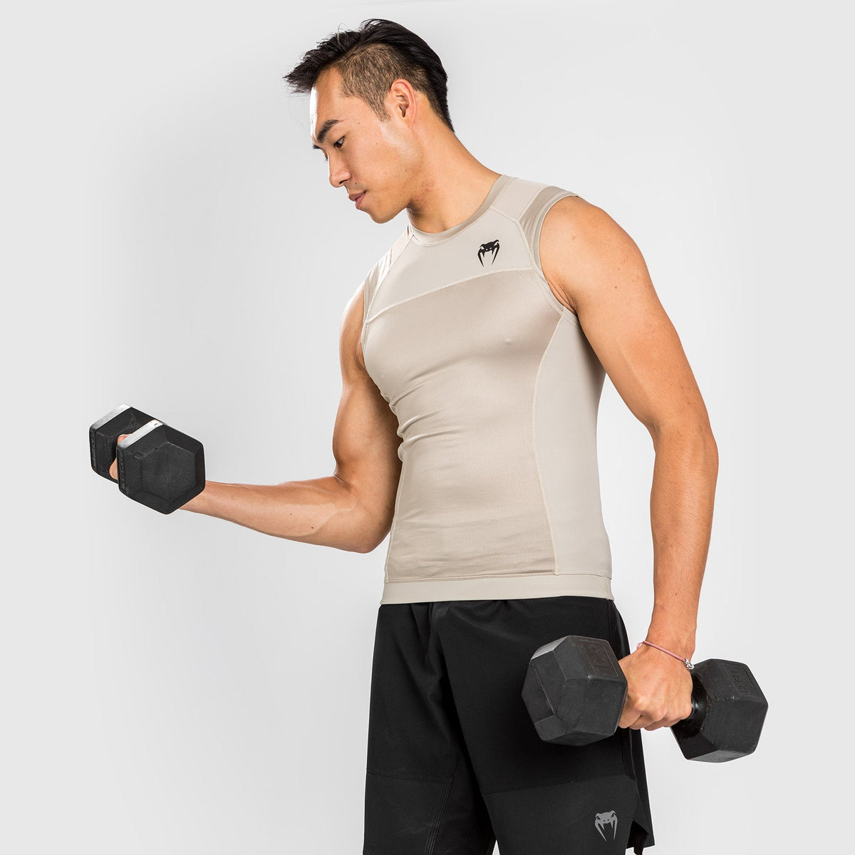 Venum G-Fit Air Rashguard Sleeveless - Sand  product-type_Compression T-Shirts Venum