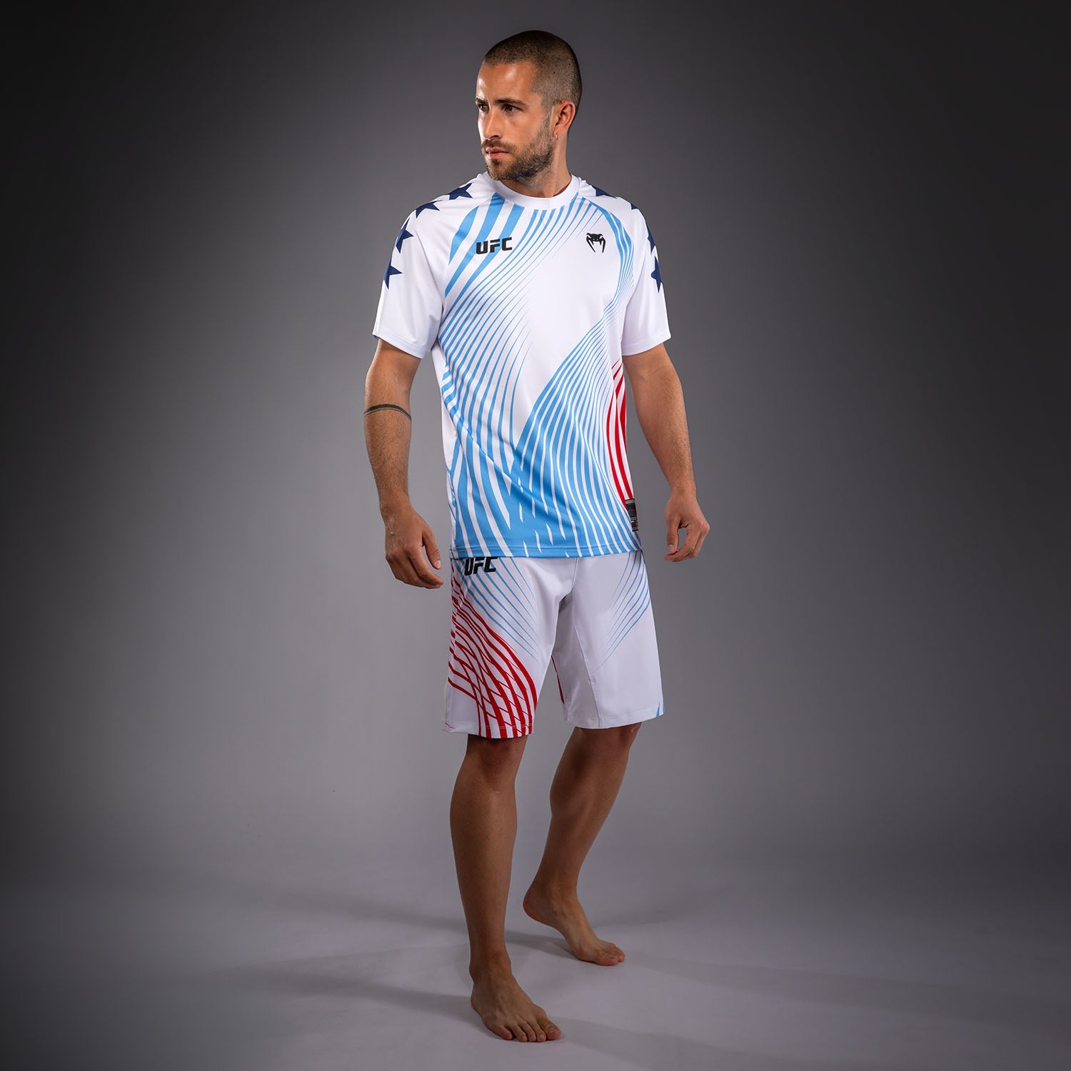 Men's UFC Freedom 250 by Venum White Authentic Fight Night Walkout Jersey - Fighter