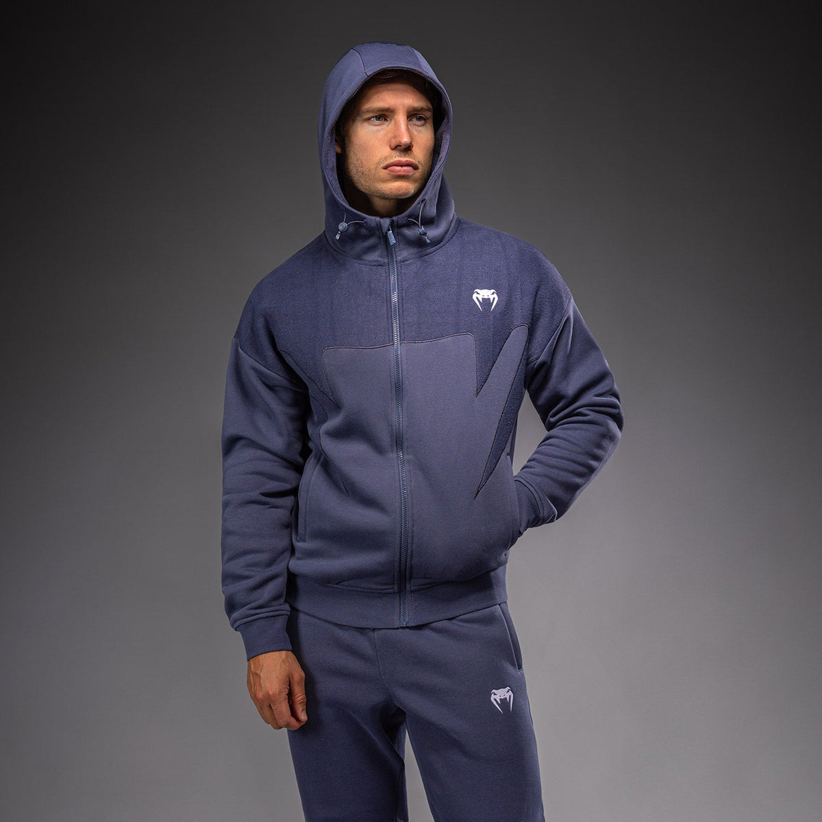 Venum Attack Fleece & Weave Track Jacket - Blue  product-type_Sweatshirts Venum