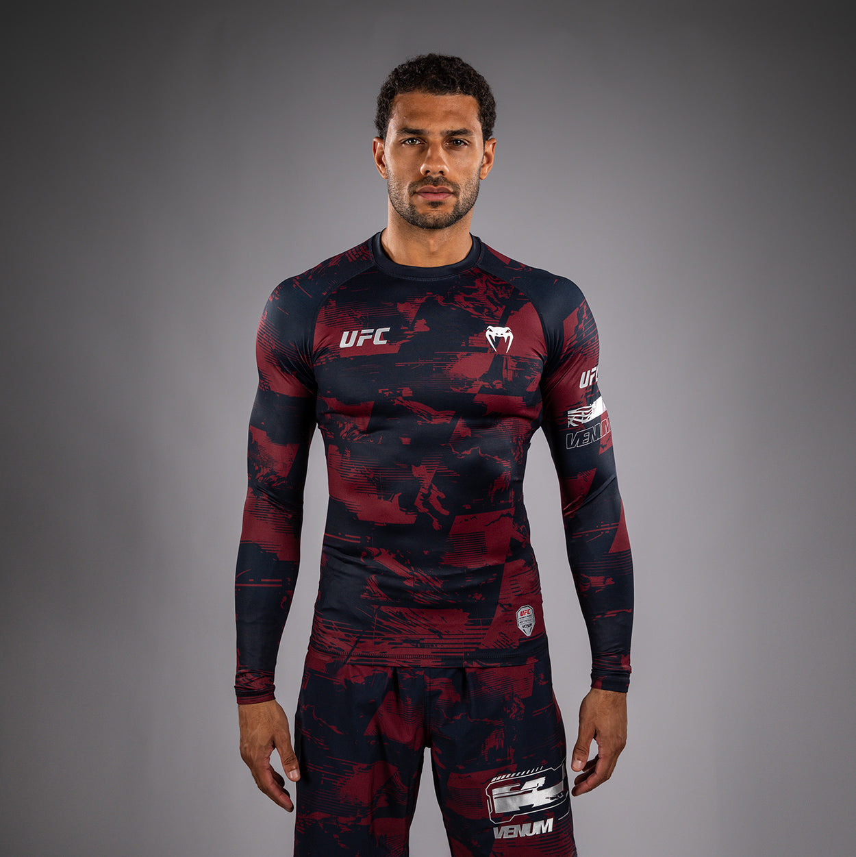 Men's UFC Zenith by Venum Burgundy Authentic Fight Week Performance Long Sleeve Rashguard  product-type_Compression T-Shirts Venum