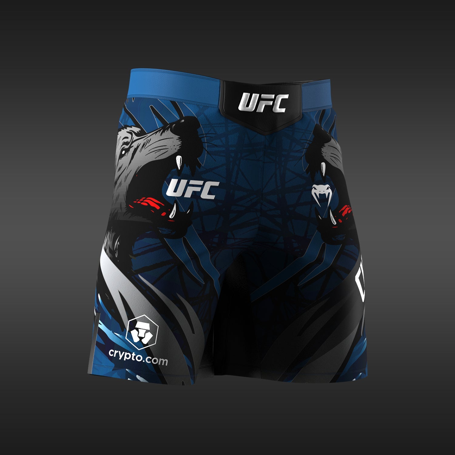 Men's Unrivaled by Venum Blue Khamzat Chimaev Long Fit Fight Short
