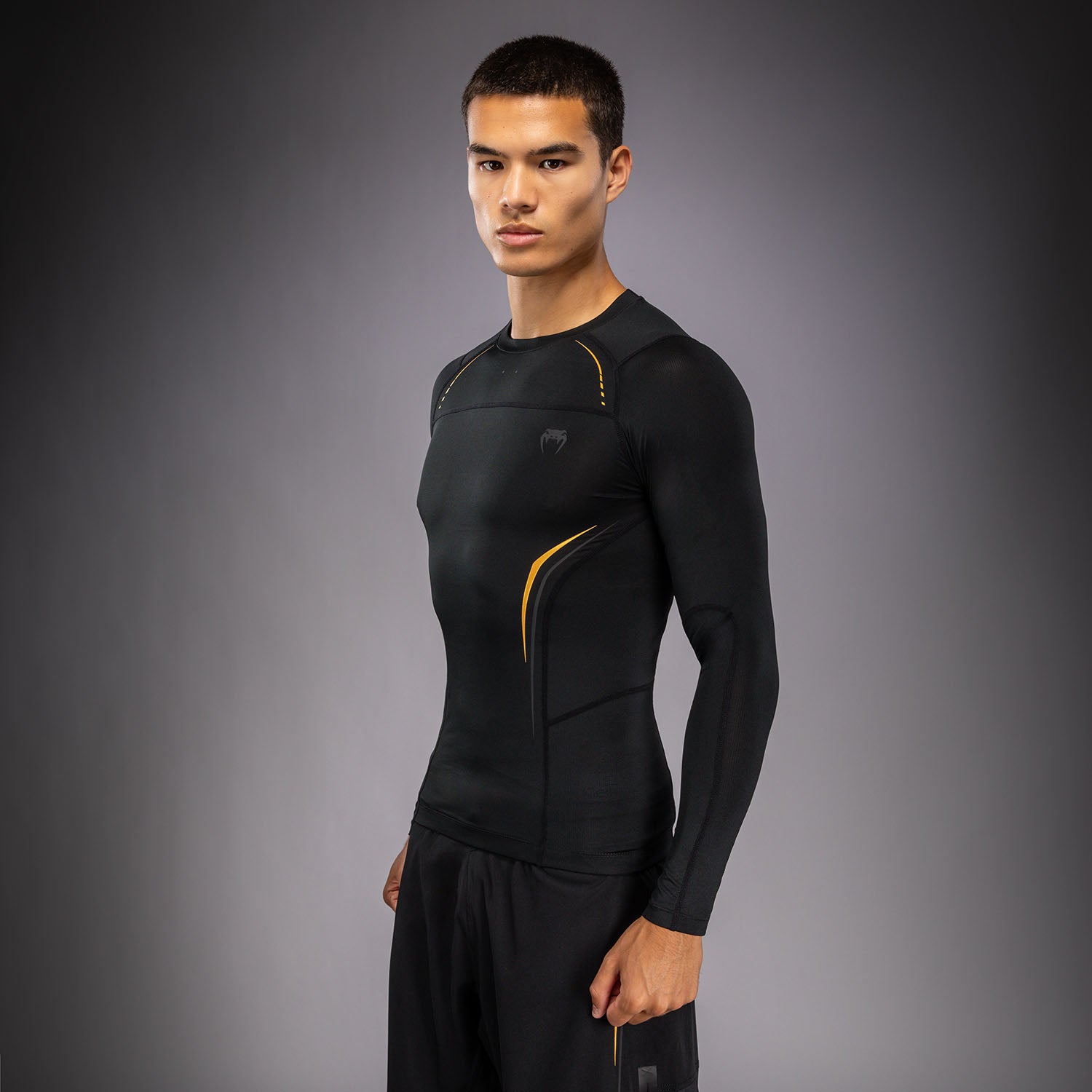 Venum G-Core Long Sleeve Rashguard - Black/Gold  product-type_Compression T-Shirts Venum