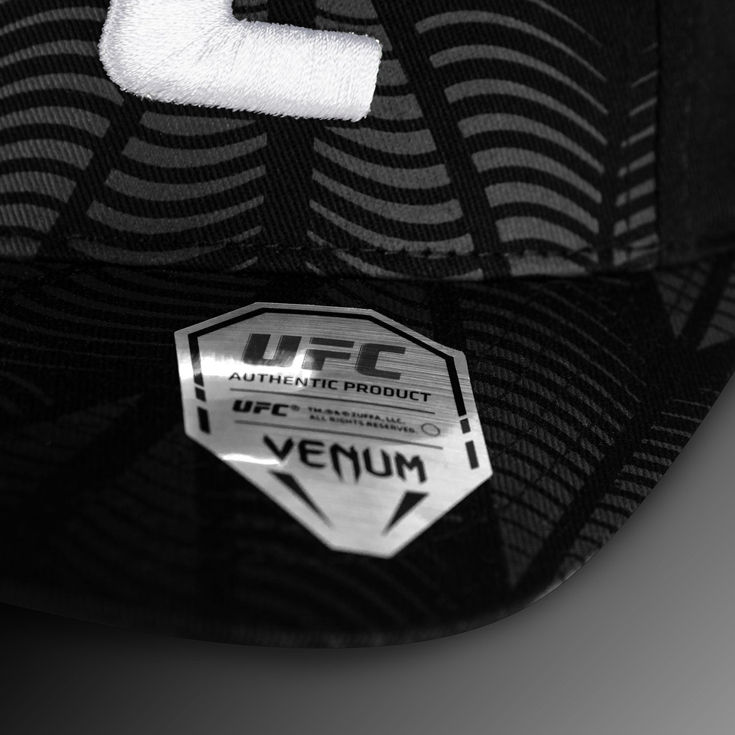 UFC Zenith by Venum Authentic Fight Night Cap - Black/White Personalized