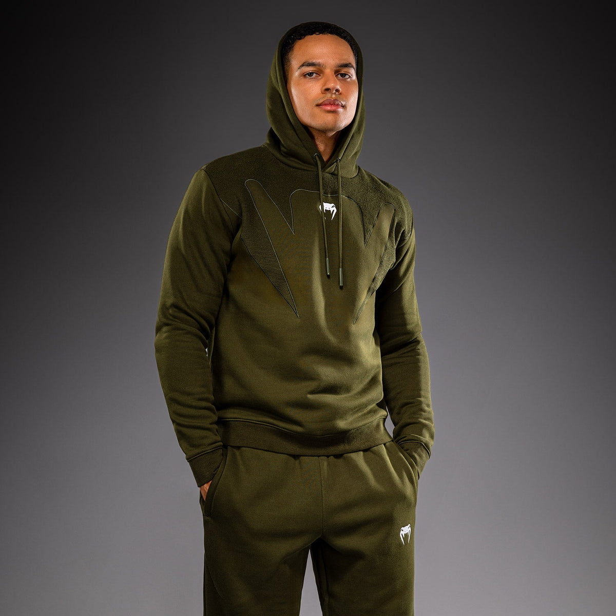 Venum Attack Fleece & Weave Hoodie - Khaki  product-type_Sweatshirts Venum