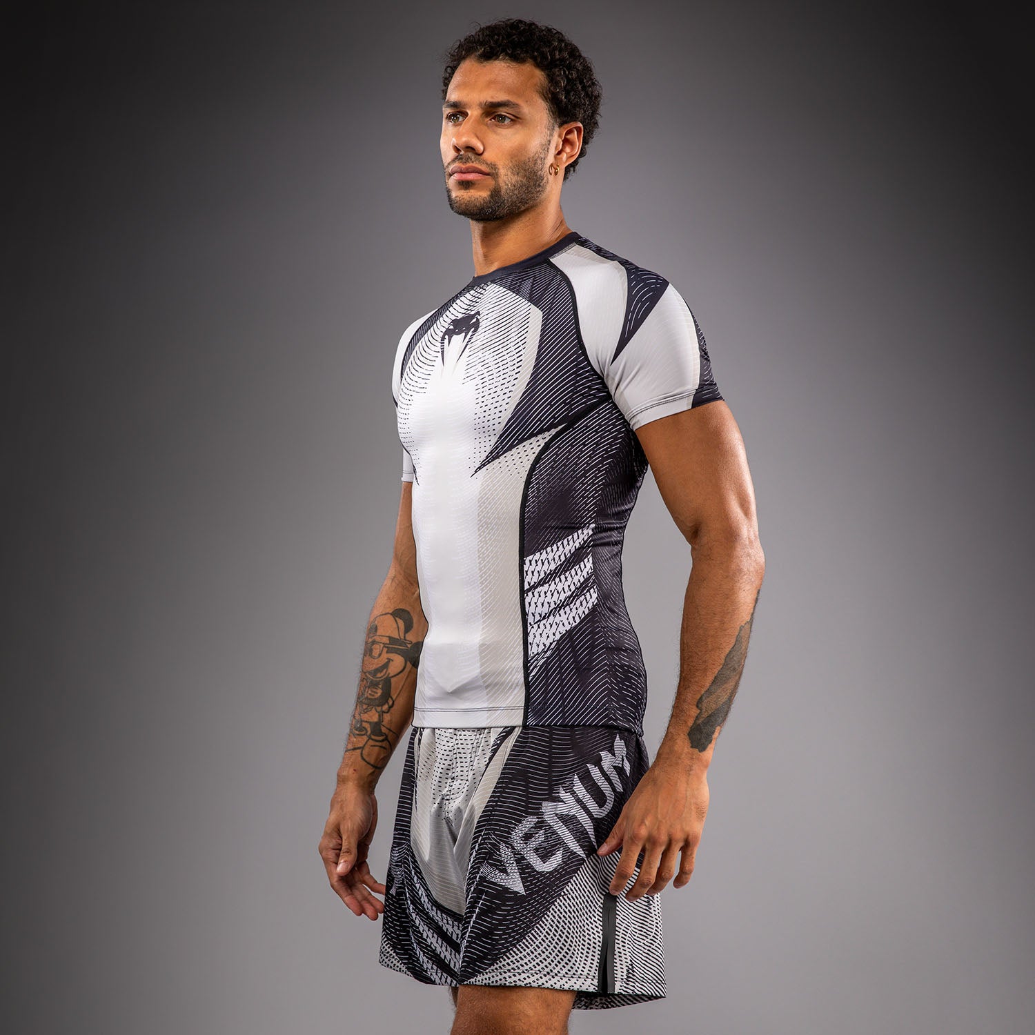 Venum Galactic 3.0 Short Sleeve Rashguard - Off-White/Black  product-type_Compression T-Shirts Venum