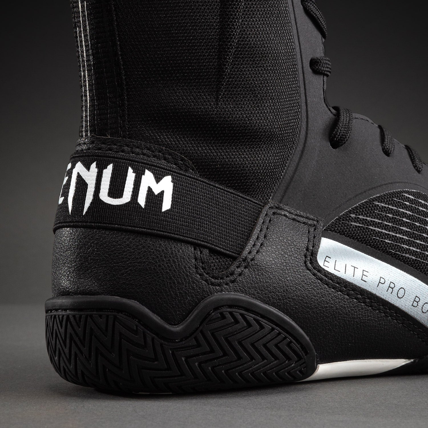 Venum Elite Neo Boxing Shoes - Black/White  product-type_Boxing shoes Venum