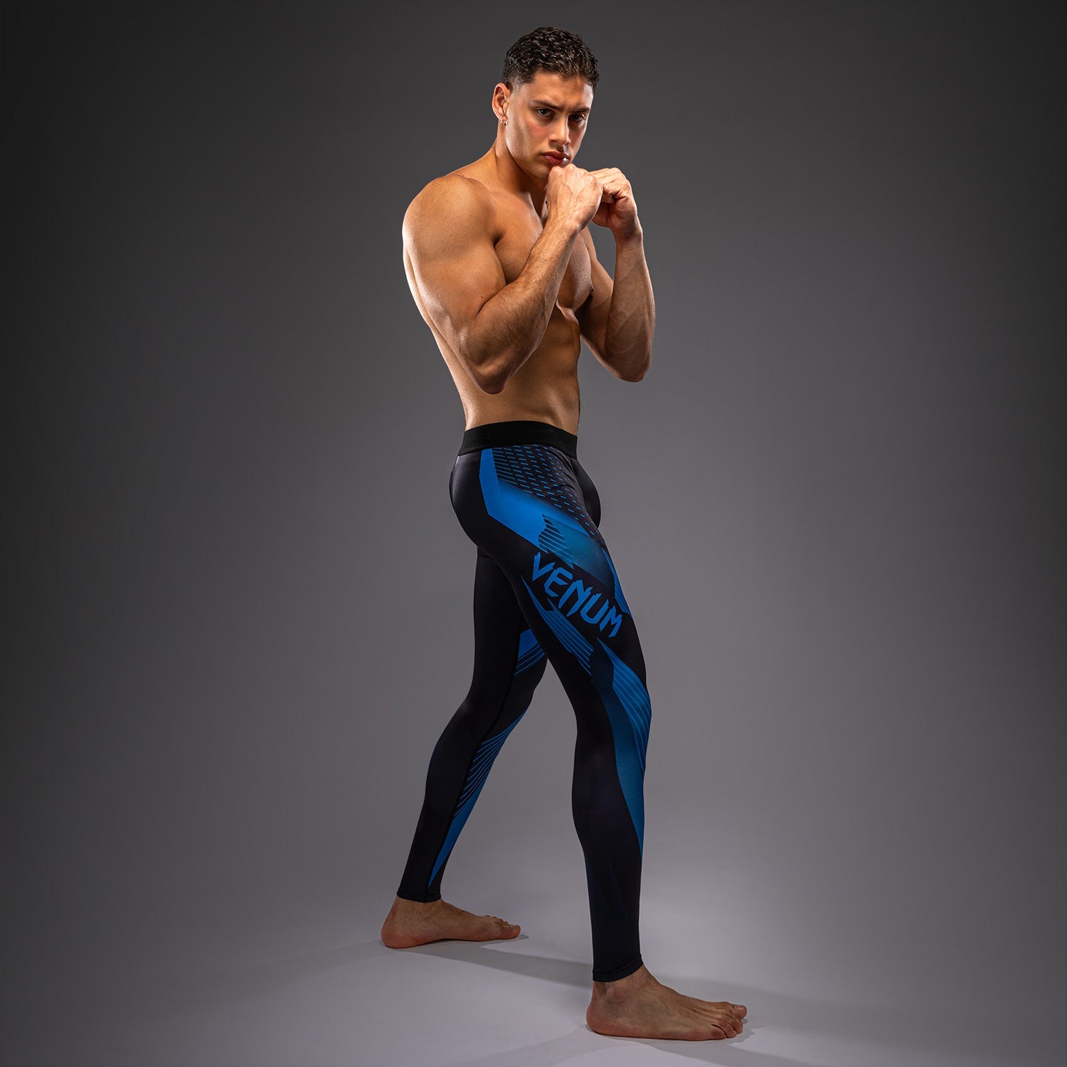 Venum No-Gi 6.0 Spats - Black/Blue  product-type_Compression Pants Venum