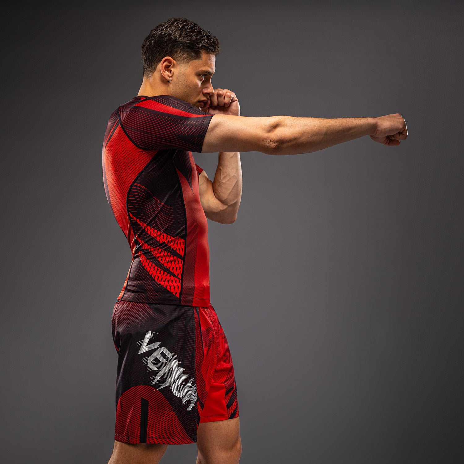 Venum Galactic 3.0 Short Sleeve Rashguard - Red/Silver  product-type_Compression T-Shirts Venum