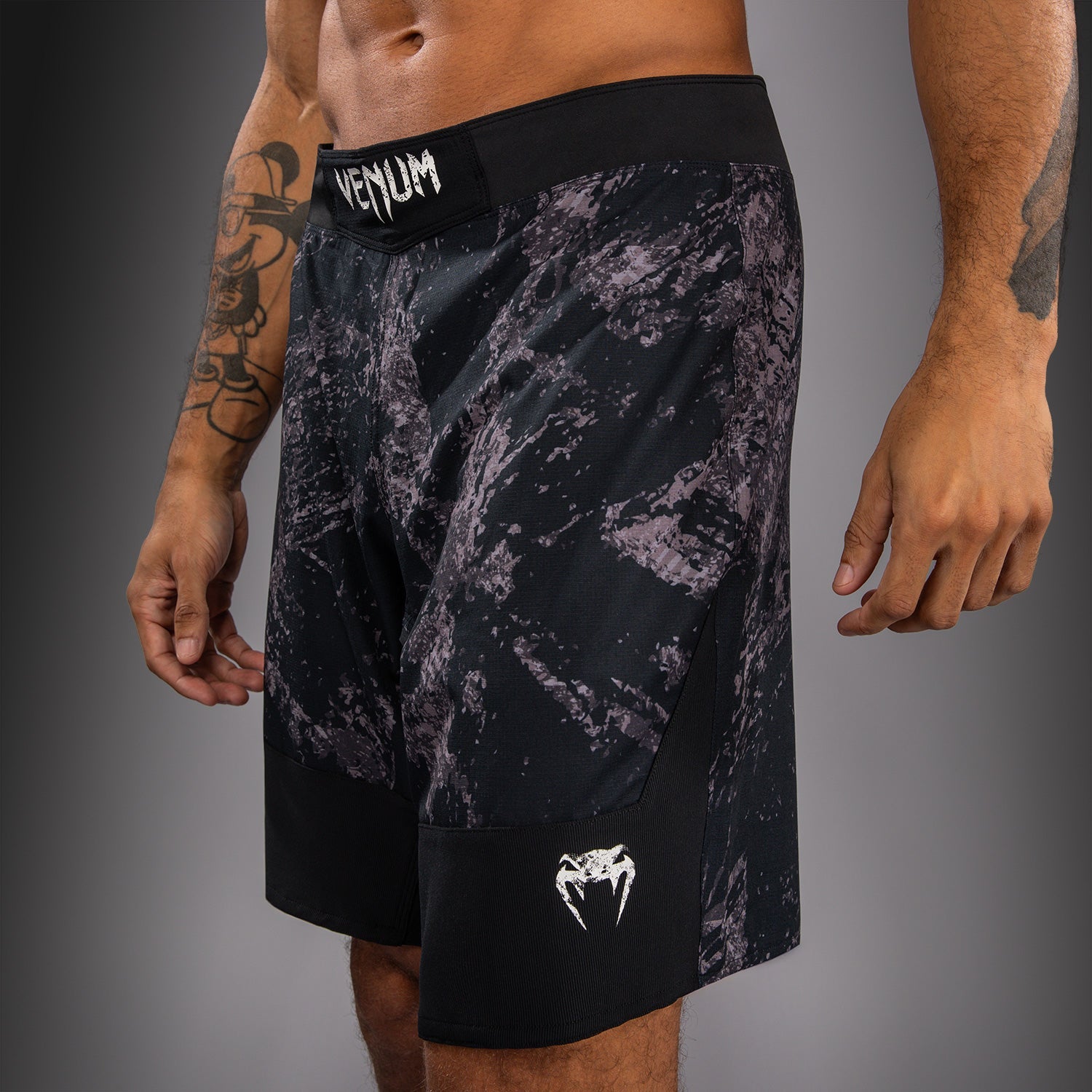 Venum Rage & Workout Fight Shorts - Black/Grey  product-type_MMA Shorts Venum