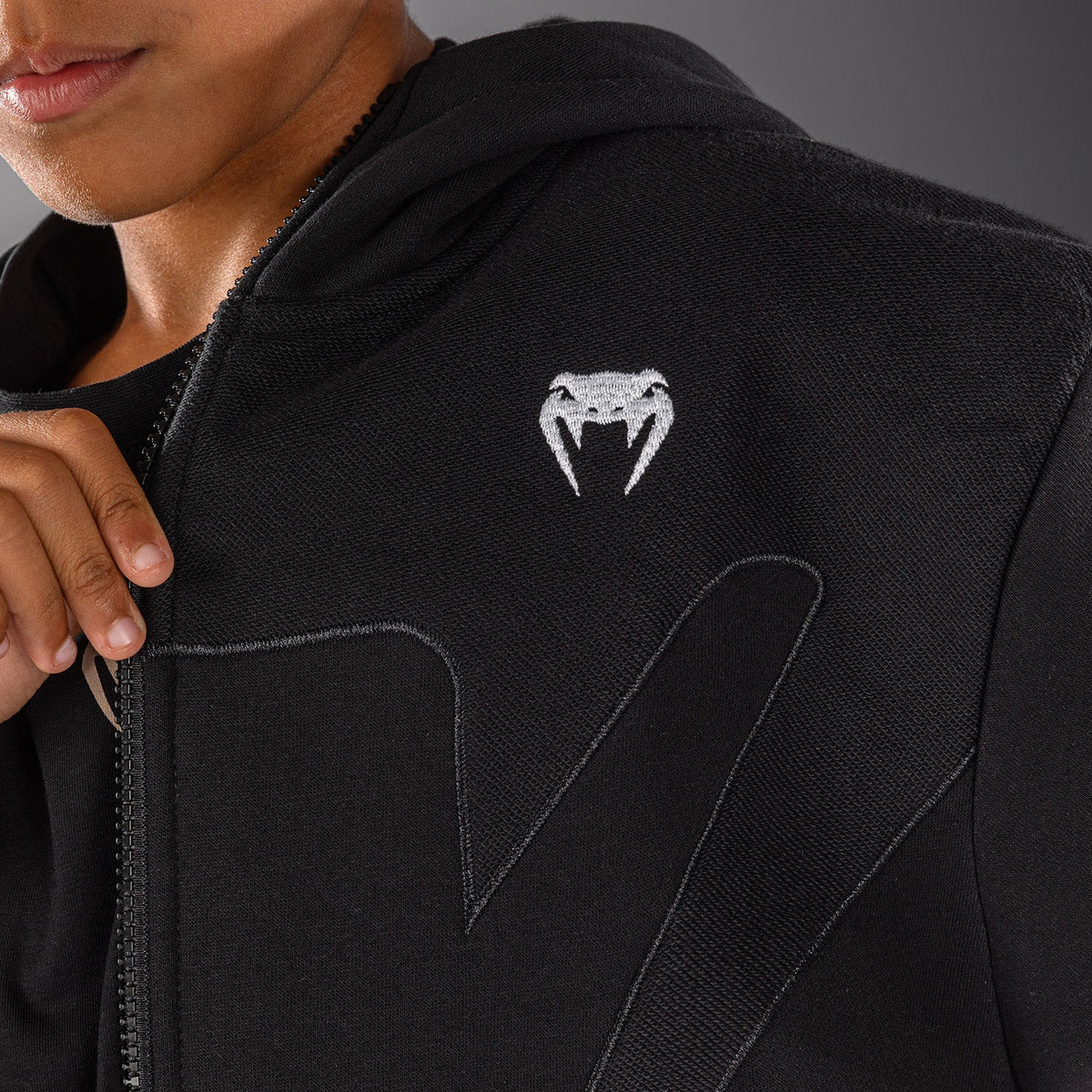 Venum Attack Fleece & Weave Kids Track Jacket - Black  product-type_Sweatshirts Venum