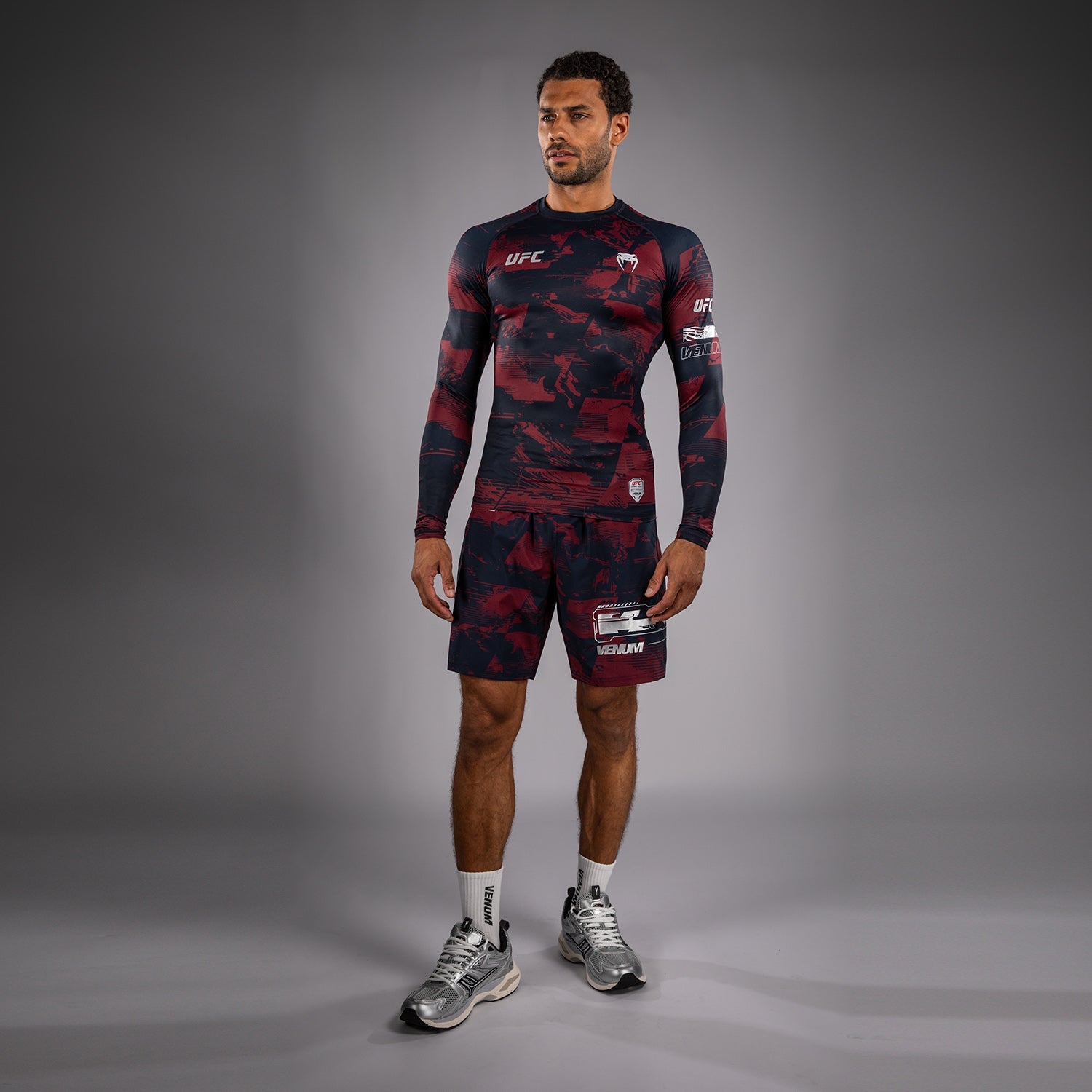 Men's UFC Zenith by Venum Burgundy Authentic Fight Week Performance Long Sleeve Rashguard  product-type_Compression T-Shirts Venum