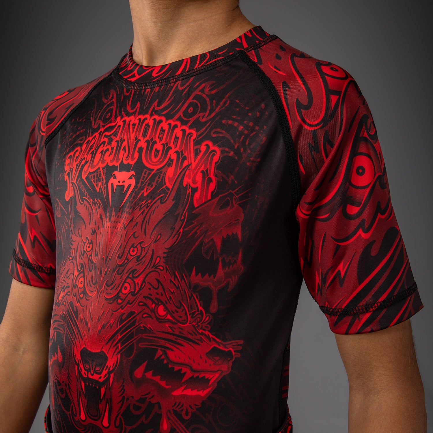 Venum Wolf Atak Kids Short Sleeve Rashguard