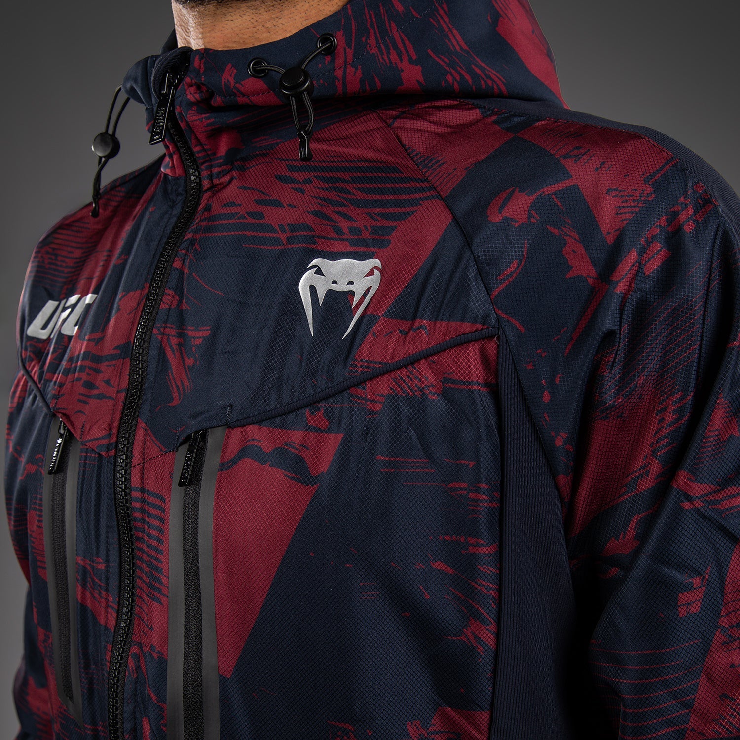 Men's UFC Zenith by Venum Burgundy Authentic Fight Week Zip Hoodie  product-type_Jackets Venum