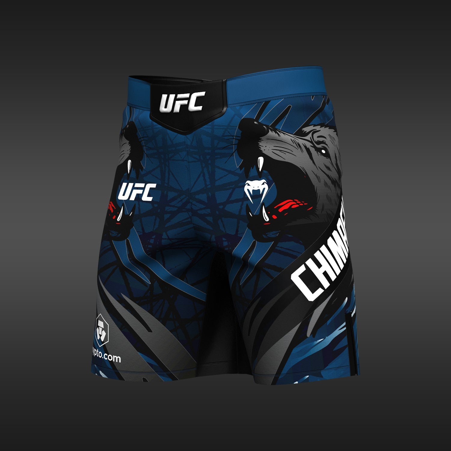 Men's Unrivaled by Venum Blue Khamzat Chimaev Long Fit Fight Short